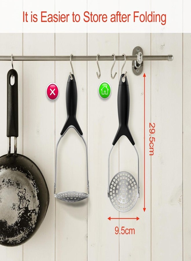 Takositio Stainless Steel Flexible Potato Masher Take Less Space, Gives a Good Grip for Vegetable Smasher, Boiled Potatoes, Pav Bhaji, Stuffed Paratha Silver - Image 4